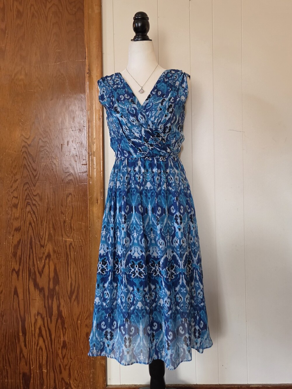 NWT Brooks Brothers | 100% Silk Sleeveless Blue Floral Dress | $429 MRSP